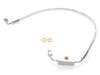 Stock Length Lower Front Brake Line - Sterling Chromite. Fits Dyna 2012-2017