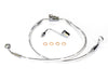 Stock Length Lower Front Brake Line - Sterling Chromite. Fits Dyna Fat Bob 2012-2017 & Dyna Low Rider 2014-2017 & Low Rider S 2016-2017