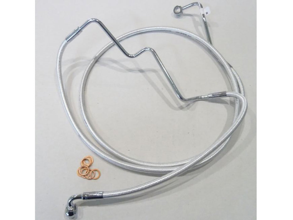 Lower Front Brake Line - Sterling Chromite. Fits Touring 2014-2023