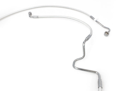 +2in. Over Length Lower Front Brake Line - Sterling Chromite. Fits Touring 2014-2023