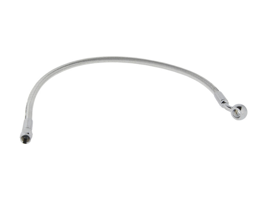 19in. Upper Front Brake Line with 10mm x 35 Degree Banjo & Sterling Chromite Finish.