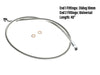 40in. Upper Front Brake Line with 10mm x 35 Degree Banjo - Sterling Chromite.