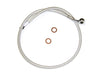 22in. Upper Front Brake Line with 10mm x 180 Degree Banjo - Sterling Chromite.