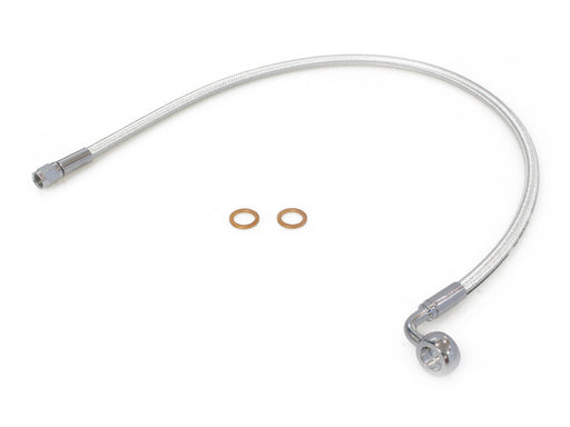 24in. Upper Front Brake Line with 12mm x 90 Degree Banjo - Sterling Chromite.