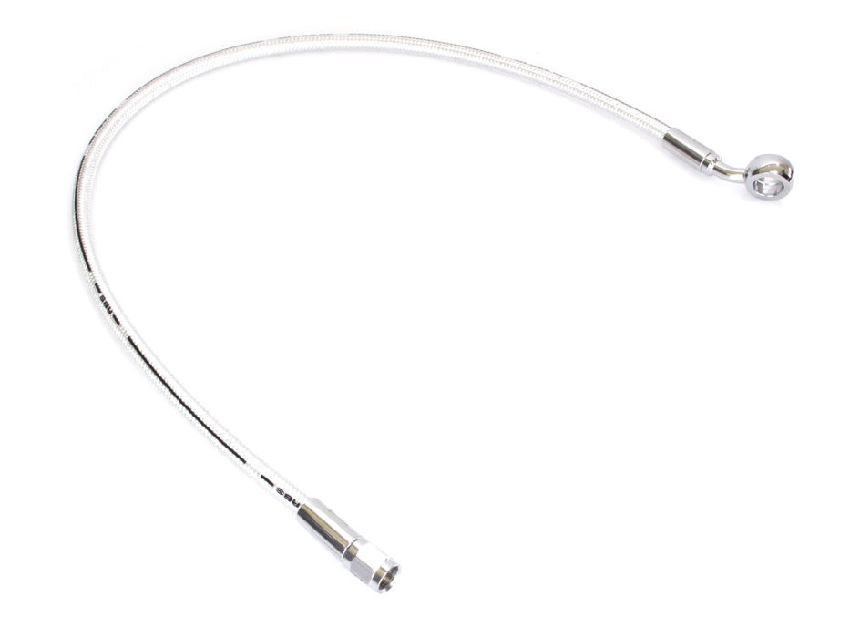 24in. Upper Front Brake Line with 12mm x 35 Degree Banjo - Sterling Chromite.