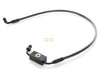 +2in. Over Length Lower Front Brake Line - Black Pearl. Fits Dyna 2012-2017