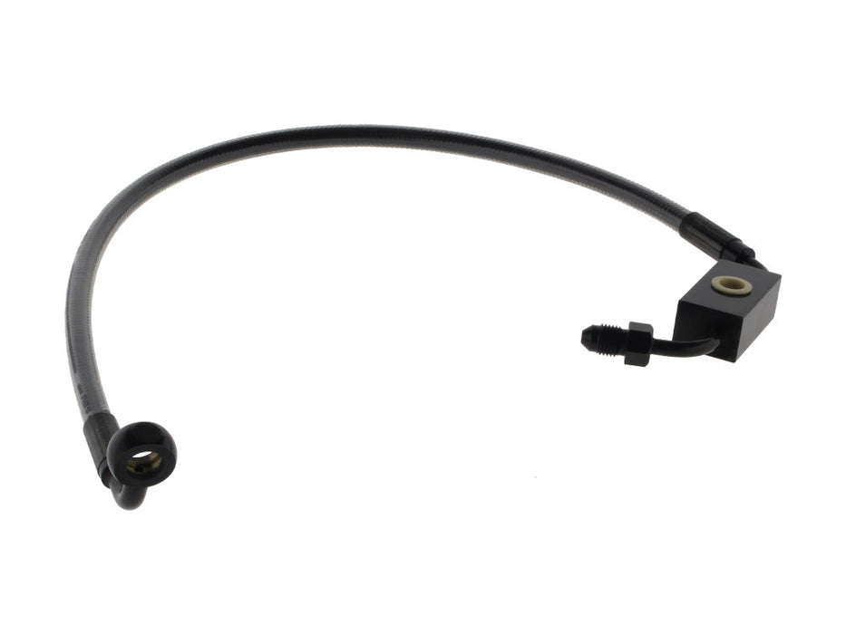 Stock Length Lower Front Brake Line - Black Pearl. Fits Dyna Switchback 2012-2016