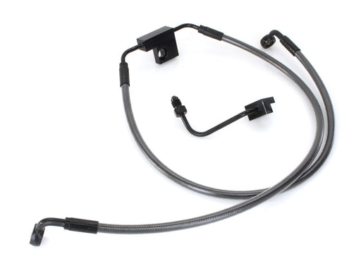 +2in. Over Length Lower Front Brake Line - Black Pearl. Fits Dyna Fat Bob 2012-2017 & Dyna Low Rider 2014-2017