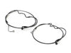 +2in. Over Length Lower Front Brake Line - Black Pearl. Fits Touring 2014-2023