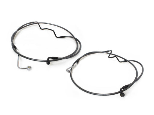+2in. Over Length Lower Front Brake Line - Black Pearl. Fits Touring 2014-2023