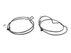 +4in. Over Length Lower Front Brake Line - Black Pearl. Fits Touring 2014-2023