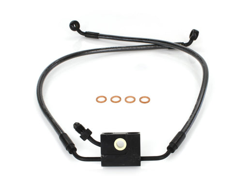Stock Length Lower Brake Line - Black Pearl. Fits Fat Bob 2018-2024, Low Rider 'S' 2020up, FXDRS 2019-2020 & XL1200CX 2016-2021