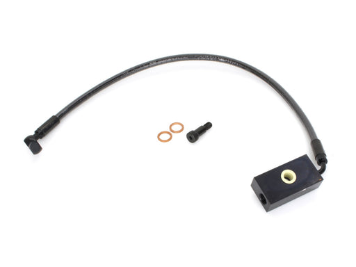 Stock Length Lower Front Brake Line - Black Pearl. Fits Softail 2018up