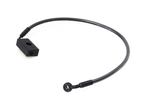 +4in. Length Lower Front Brake Line - Black Pearl. Fits Softail 2018up