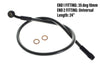 24in. Upper Front Brake Line with 10mm x 35 Degree Banjo - Black Pearl.