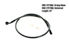 34in. Upper Front Brake Line with 10mm x 35 Degree Banjo - Black Pearl.