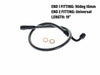19in. Upper Front Brake Line with 10mm x 90 Degree Banjo - Black Pearl.