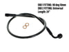 24in. Upper Front Brake Line with 10mm x 90 Degree Banjo - Black Pearl.