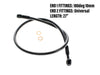 27in. Upper Front Brake Line with 10mm x 180 Degree Banjo - Black Pearl.