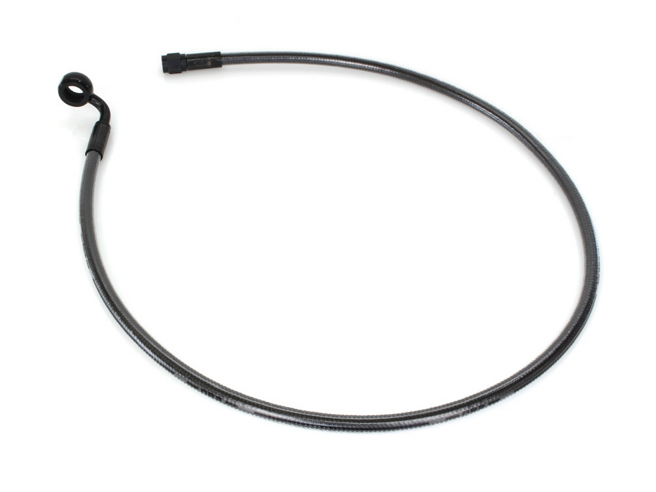 32in. Upper Front Brake Line with 12mm x 90 Degree Banjo – Black Pearl.