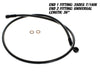 36in. Upper Front Brake Line with 7/16in. x 35 Degree Banjo - Black Pearl.