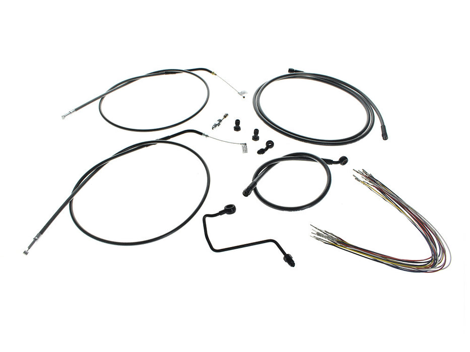 Black Cable Kit to Suit 16in. Burleigh Highball Apes. Fits Nightrod Special 2008-2017 & Muscle 2008-2017