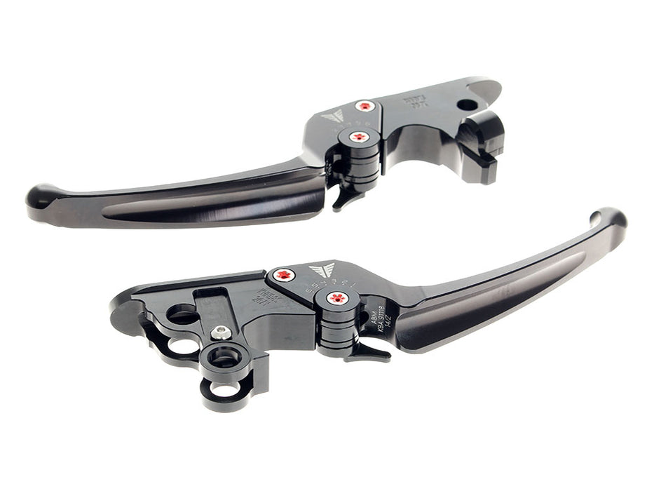 Adjustable Levers - Black. Fits Touring Most 2021-2024 with Cable Clutch