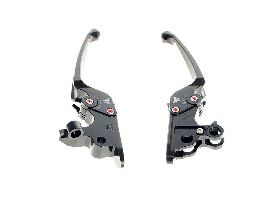 Adjustable Levers - Black. Fits Touring Most 2021-2024 with Cable Clutch