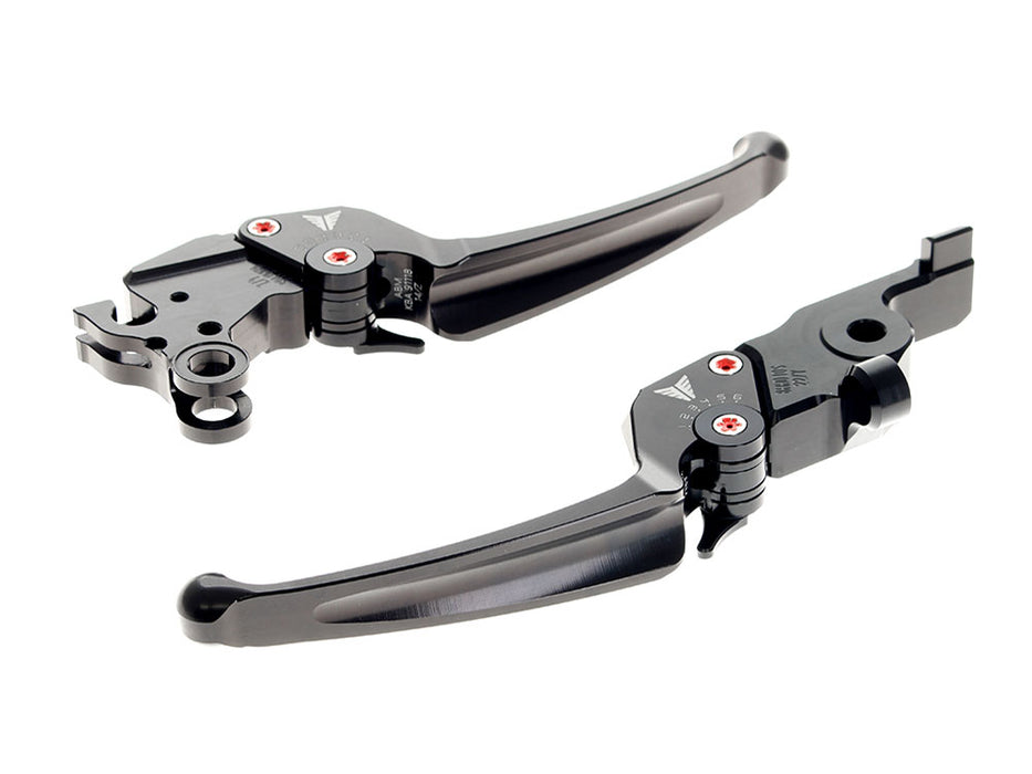 Adjustable Levers - Black. Fits CVO Touring 2023up & Street Glide & Road Glide 2024up