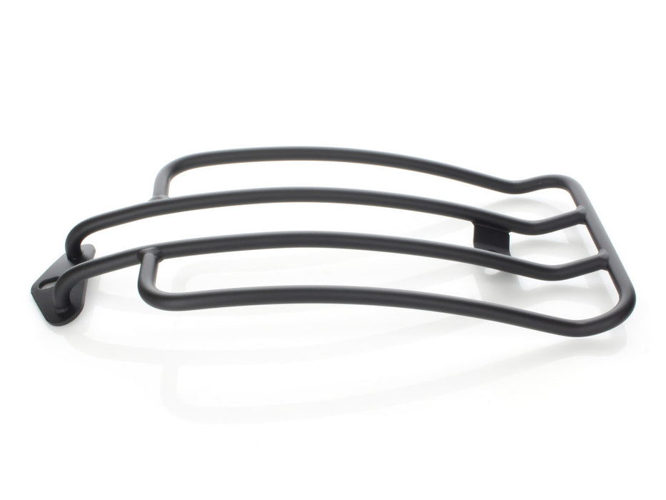 Solo Seat Luggage Rack - Matte Black. Fits Softail Slim 2012-2017 & Blackline 2011-2013.