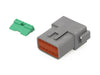 12-Wire Deutsch Receptacle with Wedgelock - Grey.