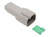 2-Wire Deutsch Receptacle with Wedgelock - Grey.