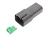 4-Wire Deutsch Receptacle with Wedgelock - Black.