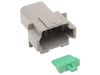 8-Wire Deutsch Receptacle with Wedgelock - Grey.