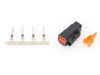 DTM 4-Position Deutsch Plug with (4) Stamped Terminals & Wedgelock - Black.