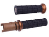 Hart-Luck Full Waffle Lock-On Handgrips - Bronze. Fits CVO Touring 2023up, Street Glide & Road Glide 2024up, Touring 2025up & Softail 2025up