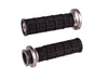 Hart-Luck Full Waffle Lock-On Handgrips - Grey. Fits Big Twin 2008-2024 with Throttle-by-Wire