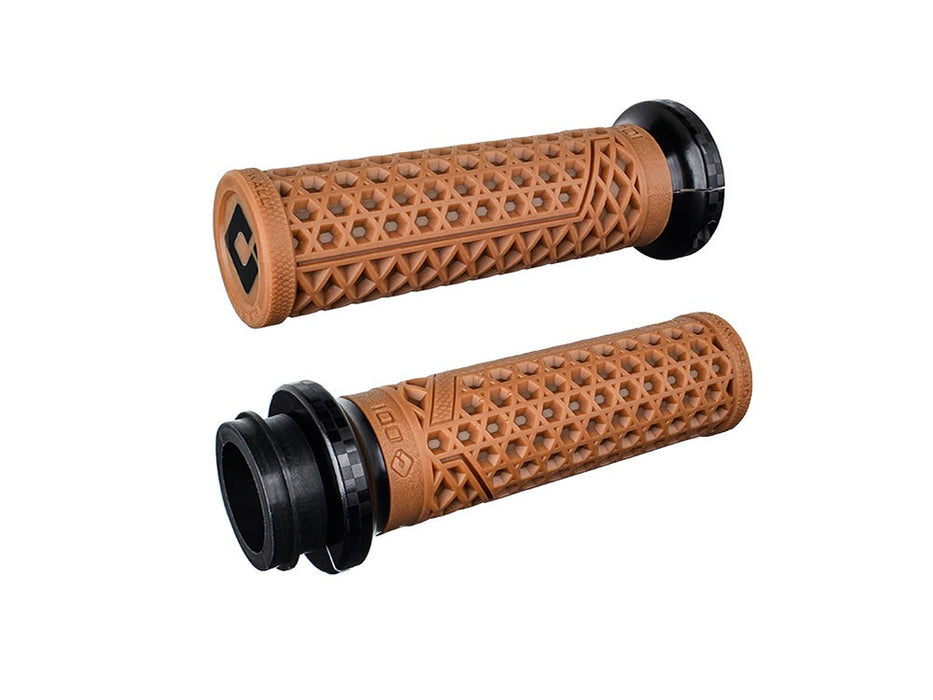 Vans Signature Lock-On Handgrips – Gum Rubber/Black Checker. Fits Most Big Twin 2008up With Throttle-By-Wire