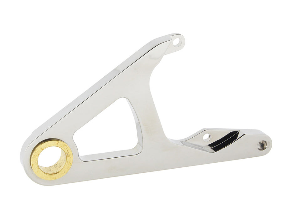 Right Hand Front Caliper Mount - Chrome. Fits FX Softail Springer 2000-2007 when using Performance Machine 125x4S Caliper.