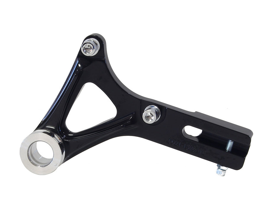 Right Hand Rear Caliper Mount - Black. Fits Dyna 2008-2017 with 11.5in. Disc Rotor & when using Performance Machine 125x4R Caliper
