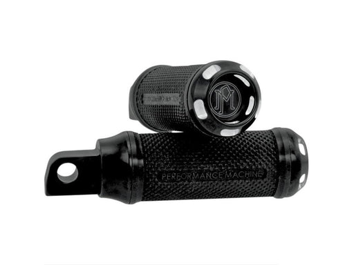 Apex Footpegs - Black Contrast Cut. Fits H-D with Straight Male Mount Footpegs.