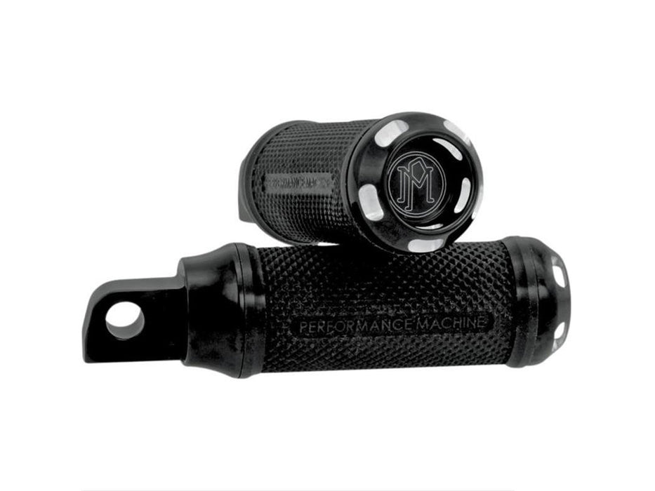 Apex Footpegs - Black Contrast Cut. Fits H-D with Straight Male Mount Footpegs.