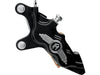 Left Hand Front 6 Piston Caliper - Black Contrast Cut. Fits Softail 2000-2014, Dyna 2000-2017, Touring 2000-2007 & Sportster 2000-2007.