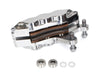 Left Hand Front 6 Piston Caliper - Polished. Fits Softail 2000-2014, Dyna 2000-2017, Touring 2000-2007 & Sportster 2000-2007.