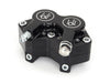 Right Hand Front 4 Piston Caliper - Black Contrast Cut. Fits FXSTS Springer Softail.