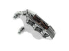 Left Hand Front 4 Piston Caliper - Chrome. Fits Softail 2015up, V-Rod 2006-2017, Touring 2008up & Sportster 2014-2021