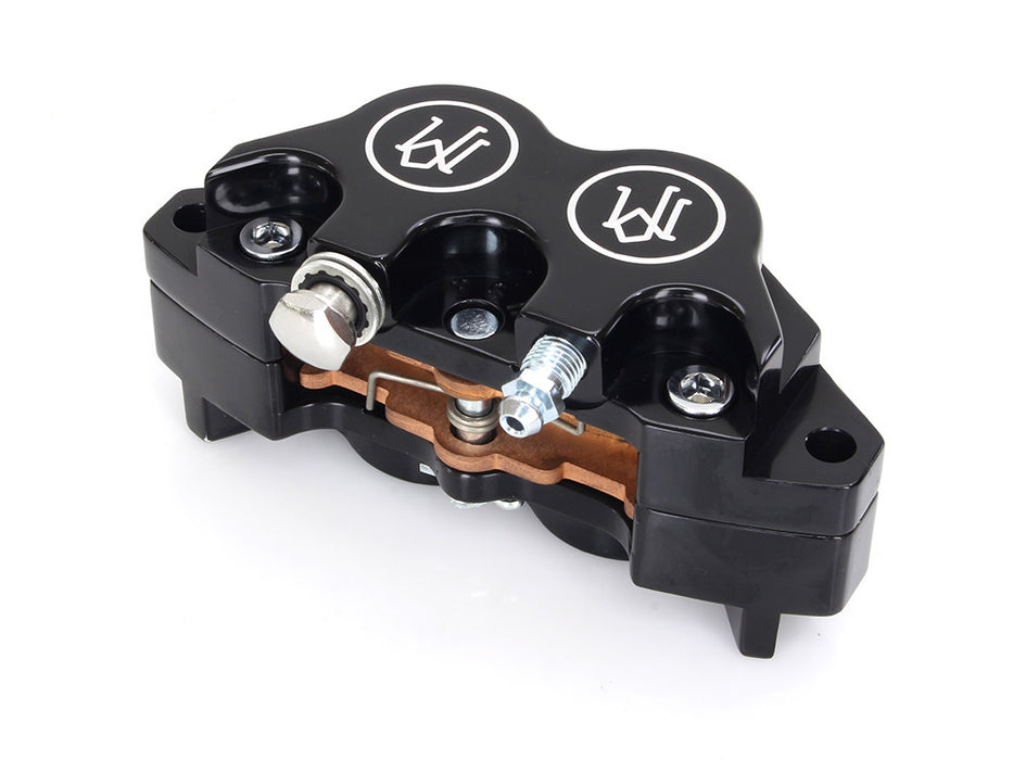 Universal 4 Piston Caliper - Black Contrast Cut.