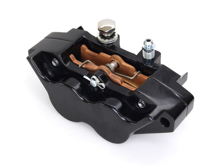 Universal 4 Piston Caliper - Black Contrast Cut.