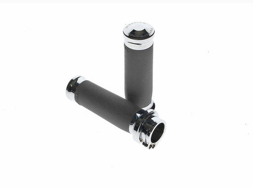 Contour Handgrips - Chrome. Fits H-D with Throttle Cable.