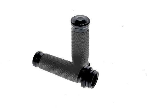 Contour Handgrips - Black. Fits Big Twin 2008-2024 with Throttle-by-Wire